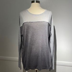 Vince long sleeve color block top